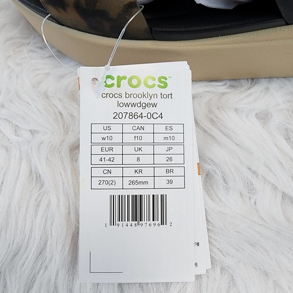 Women's Size 10 Crocs Brooklyn Tortoise Low Wedge - Picture 6 of 6